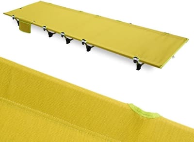 Vouwbed - Campingbed - Buiten Ontspannen - Antislipvoetjes - 187cm - Groen