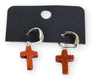 Goldfluss (synth) kruis oorbellen - fashion jewelry