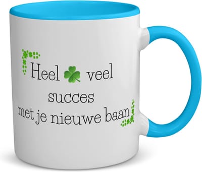 Akyol - afscheid collega cadeau - koffiemok - theemok - blauw - Collega - collega mok met opdruk - collega kado - collega afscheid - collega cadeautjes - collega cadeautjes verjaardag - leuk kado om te geven - 350 ML inhoud