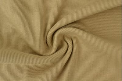 10 meter rib boordstof - Donker beige - 60cm breed