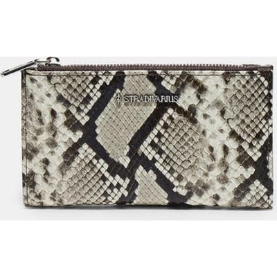 Stradivarius Basic portemonnee met slangenprint  Steen OS
