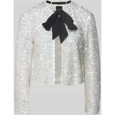 Regular fit blazer met pailletten en strik