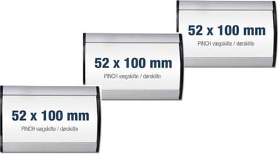 3 pack bewegwijzeringsborden/formaat 52x100mm/wegwijs bordjes/aluminium deurbordjes/naambordje kantoor/route bordje/aanwijs bordje/zelfklevend/verwijs bord/ informatie bord.