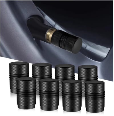 Dailygoods- Ventieldoppen Aluminium - 8 Stuks - Corrosiebestendig - Universele Vervanging - Precisiegietwerk - Geanodiseerde Kleur - Ventieldop