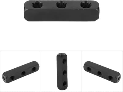 Dailygoods- Luchtslang Spruitstuk 1/4" BSPP - Aluminium - 3/4 Weg Aansluiting - Corrosiebestendig - Lichtgewicht - Makkelijk te Gebruiken - Pneumatisch Spruitstuk