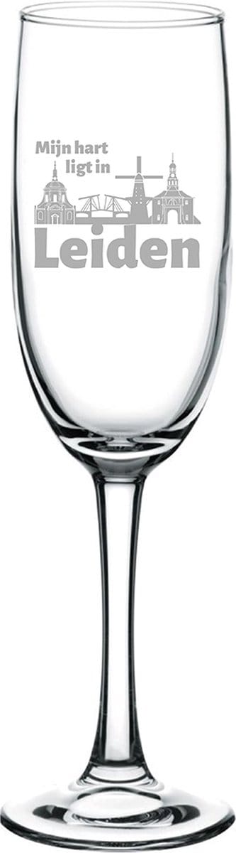 Gegraveerde Champagneglas 16,5cl Leiden