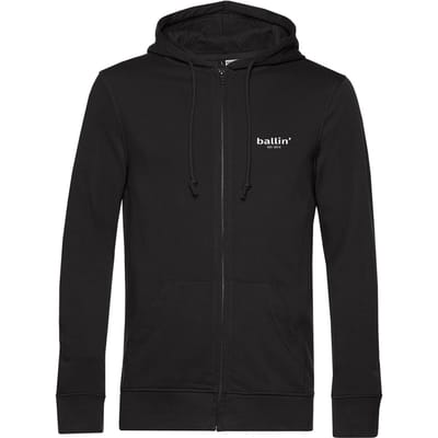 Heren Hoodies met Ballin Est. 2013 Ziphood Print - Zwart - Maat S