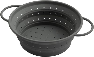Dailygoods- Pastamachine Ruimtebesparend - Opvouwbare Zeef - Siliconen Zeef 25 cm - Vaatwasmachinebestendig - Hittebestendig tot 120 graden - Ideaal voor Koken en Afdruipen