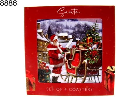 Onderzetters Santa – Set van 4 – Hittebestendig tot 90°C – Lesser & Pavey