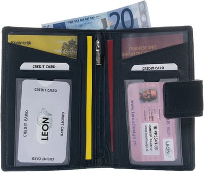 Paspoort hoesje - Paspoorthouder - Documentenmap - Paspoorthoes - Paspoort -Paspoort tasje - Paspoorthoesje - Paspoort cover - Paspoort etui - Paspoorthoes leer - Reisdocumenten - Sale - Gadgets - Leer - Paspoort organizer - Gele boekje - Kado - 15