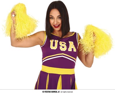 Fiestas Guirca - Pom-pom set geel (2 stuks)