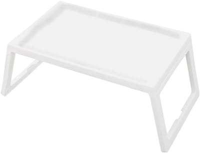 Venzor - Opvouwbare Bedtafels - 4 Stucks - Kunststof - Wit - Antislip - 54,5x36 cm - Multifunctioneel