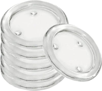 Ronde kaarsenhouder/kaars onderzetter - 6x - glas - 11 cm - voor stompkaarsen tot Dia 8 cm