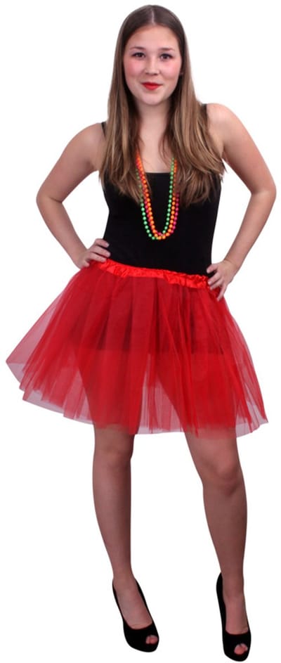 Dans & Entertainment Kostuum | Tule Rok Ballet Rood Vrouw | One size | Carnaval kostuum | Verkleedkleding