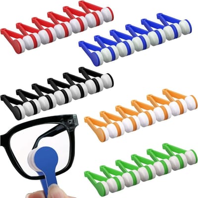 Daity 30-pack - Brillendoekjes - Microvezeldoekjes - zachte brillenborstel - accessoires - mini brillenborstel - reinigingstool - brillenreiniger - microvezel reinigingsclip（5 kleuren)