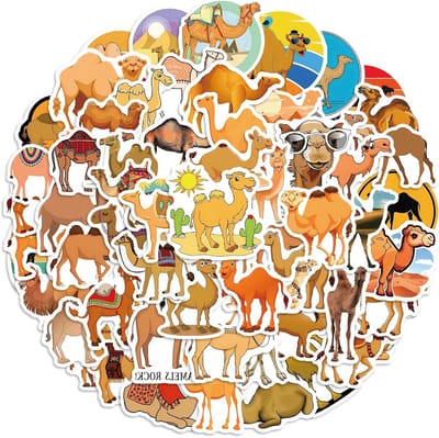 Set van 50 Waterdichte Stickers voor Laptop, Scrapbook, Skateboard en Fiets - Leuke Dieren en Cartoon Ontwerpen voor Volwassenen en Kinderen