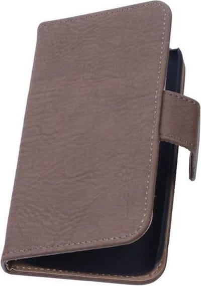 Huawei Ascend G6 4G - Bruin Boomschors Hoesje - Book Case Wallet Cover Beschermhoes