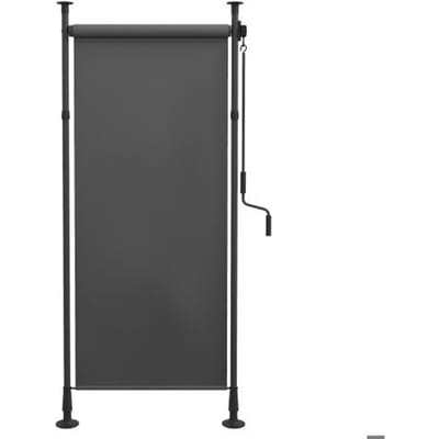 Intrekbare balkonluifel - Outsunny - 120x220-310 cm - Donkergrijs Polyester - Slinger - UV30+ grijs