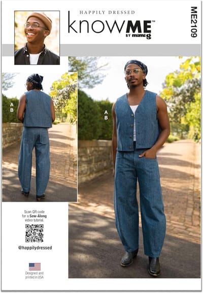 Naaipatroon Vest Broek - Kleding Patroon - Zelf Kleding Maken - Papieren Patroon - Maten 34-42 - Meerkleurig