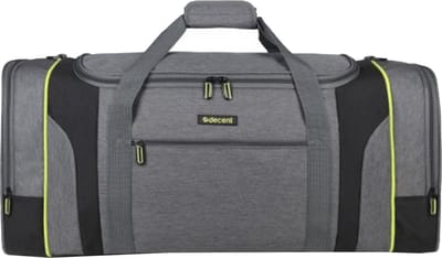 Decent FLEXPLUS Reistas 70 cm - Weekendtas / Sporttas - Ruime en lichte reistas 76 liter inhoud - Grijs/lemon groen