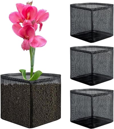 Generisch Aquatic-plantenkweekzak, opvouwbaar net voor plantenteelt, aquatic-plantenbak voor vijvers, voor tuiniers, huiseigenaren, beginners, terras, balkon, park, binnenplaats, tuin