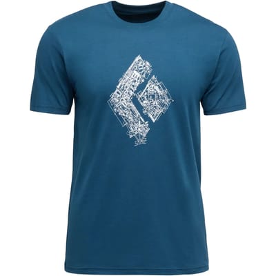 Black Diamond Engineered Diamond T-shirt Met Korte Mouwen Blauw S Man
