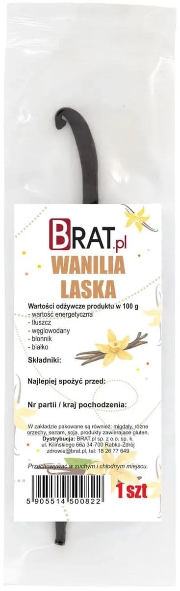 BRAT.pl – Vanillestok – Natuurlijk – Hoogwaardige Kwaliteit – Intens Aroma