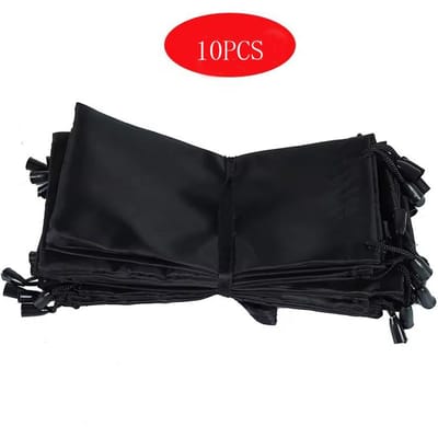 20 pièces Sac Imperméable pour Lunettes de Soleil Tissu Doux Pochette de Rangement Microfibre Étui de Transport Portable pour Lunettes Contenant Anti-Poussière black