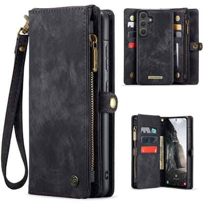 Solidenz Hoesje - Geschikt voor Samsung Galaxy S25 - Urban Wallet - Zwart