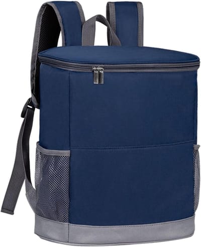 Geïsoleerde Rugzak - Lunchtas Koeler - Maaltijden Koel Houden - Lekvrije Isolatie - Meer dan 16 Blikjes - Blauw