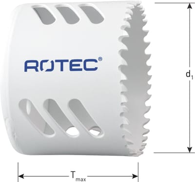 Rotec gatzaag, BiM-Co, normaal vertand, Tmax:48, ø22