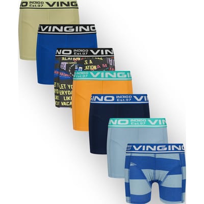 Vingino Boys B-so26 Color 7pack Boxer Light Papaya Orange Size: XS | Underwear & Socks Outlet | Unisex | Blauw