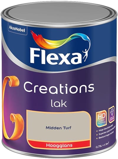 Flexa - Creations Lak Hoogglans - Midden Turf - Mengverf - 750 Ml