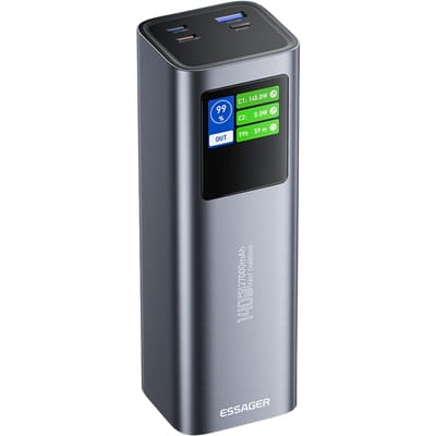 Essager 140W Ultra Powerbank Laptop Multi-Device 27.000mAh Grijs