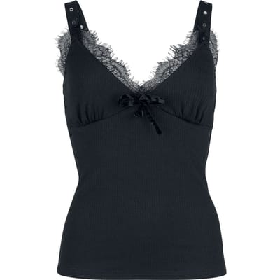 Jawbreaker - Gothic Top - Sleeveless Top - L tot XXL - voor Vrouwen - zwart