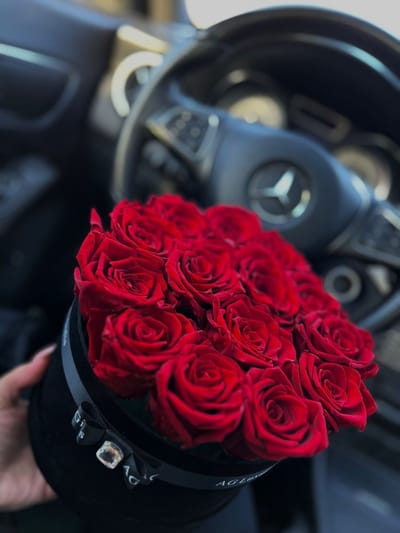AG Luxurygifts flower box - velvet - rozen box - rozen - flowerbox - Moederdag - cadeau - longlife - Valentijnsdag