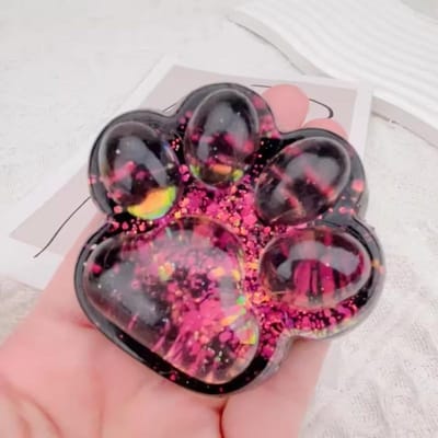Trois Couleurs Arc-en-ciel Patte de Chat Squishy Fidget Toy Doux Mignon Patte de Chat Rebond Lent Pince Décompression Jouets pour Enfants Cadeaux d'Anniversaire