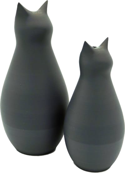 Mimi - Nardo Grijs - 20CM - 3D geprinte vaas - Geschikt voor kunst en droogbloemen