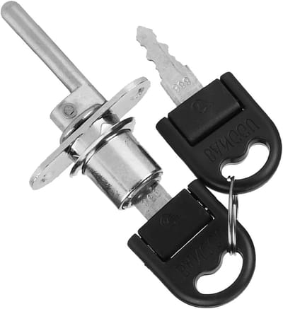 Robuuste Kantoorslot voor Laden met Sleutels - 2 Stuks Zinklegering, Geschikt voor Bureau, Kasten en Meubels (19mm Zilver)