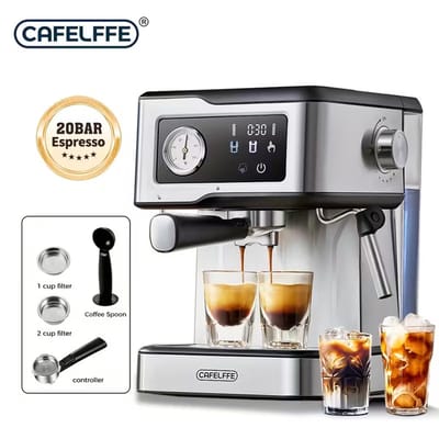 Smart Touch 20-bar espressomachine – 1,5L & stoomfunctie