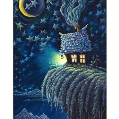 Volledige boor diamant schilderij 5D DIY borduren kruissteek landschap diamant mozaïek woondecoratie 20X30CM gray