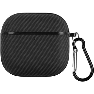 CaseBody AirPods 4 Carbon Hoesje met Haak Zwart