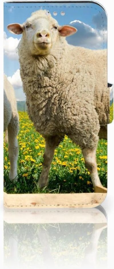 Samsung Galaxy S7 Telefoonhoesje met Pasjes Schaap en Lammetje
