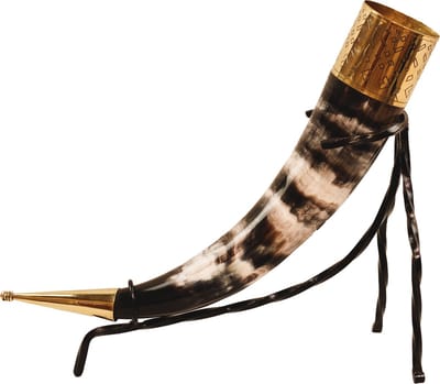 Viking hoorn liggend + stand - Viking hoorns - Vikings - Decoratie - Mancave - Bar - Fair-trade - Snelle levering - Cave & Garden