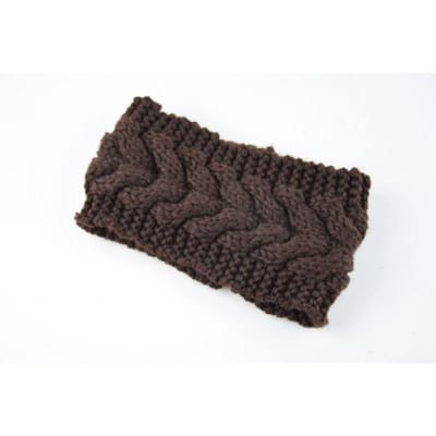 Winterse brede hoofdbanden voor dames, gebreide warme tulband, dikke, stevige oorwarmer, zachte, elastische gehaakte haarbanden, bandana's, haaraccessoires koffie