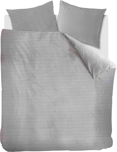 At Home by BeddingHouse Cosy Corduroy dekbedovertrek - Eenpersoons - 140x200/220 - Licht grijs
