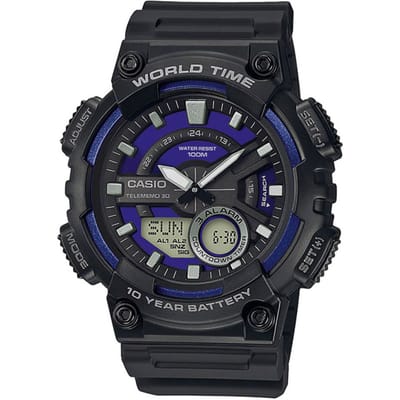 CASIO Sports AEQ-110W-2A2VEF Heren Horloge 46mm WR 100mt