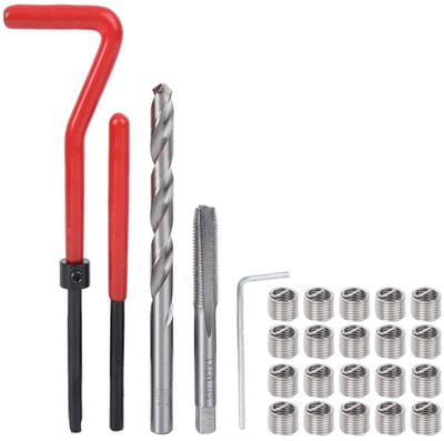 Dailygoods- Draad Reparatie Insert Kit - 25 Stks - M7 - Helicoil Set - Transparante Plastic Doos - Efficiënte Reparatie - Schroefdraad Reparatieset