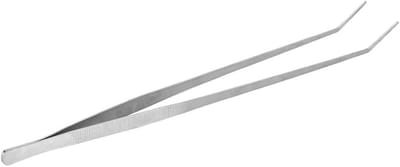 Gebogen Pincet - Elleboog Pincet - Aquarium Beplanting - Roestvrij Staal - 47 Cm - Zilver