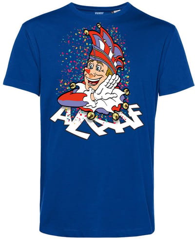 T-shirt kind Alaaf | Carnavalskleding kinderen | Carnaval Kostuum | Foute Party | Blauw | maat 68